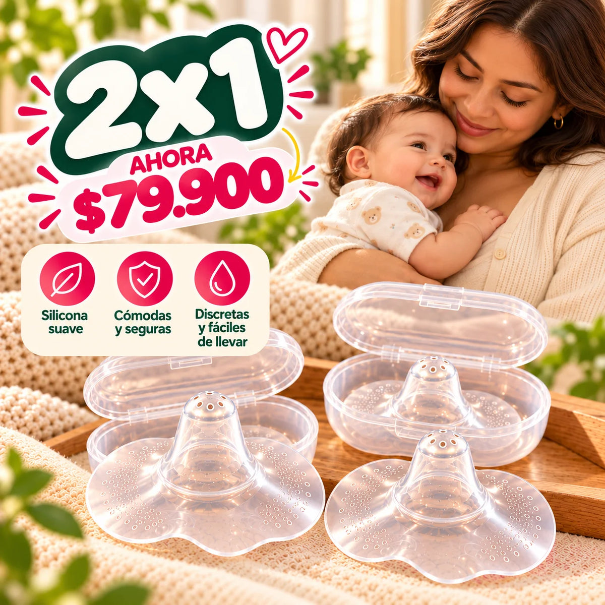 Pezoneras de lactancia 2X1
