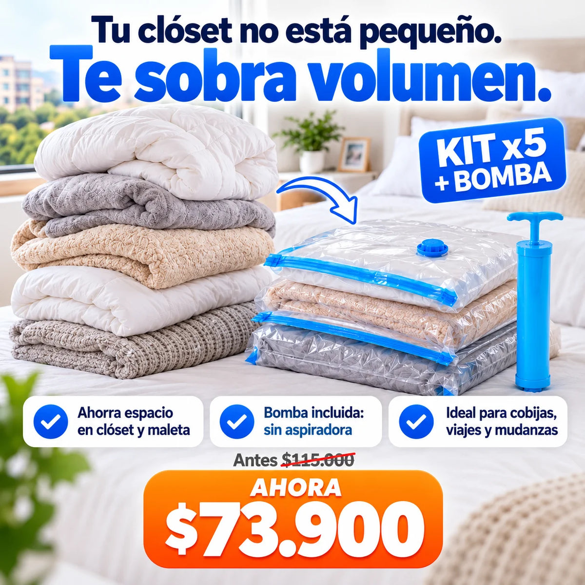 Sellador De Bolsas X5 Vacio Con Bomba