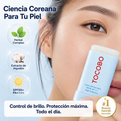 Protector Solar TOCOBO en Barra | Acabado Mate Sin Sensación Grasosa