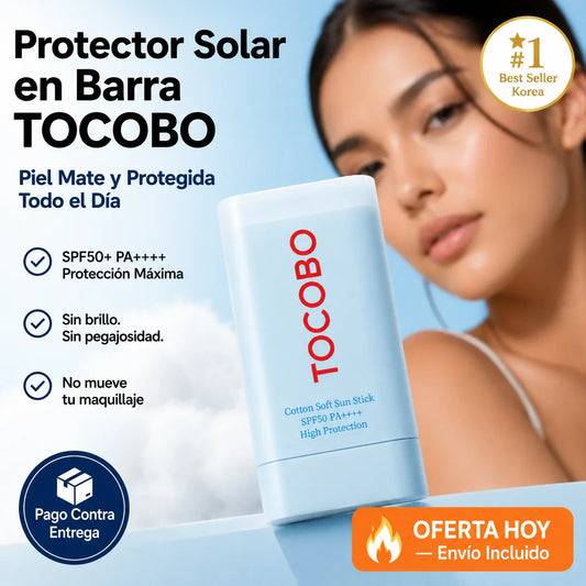 Protector Solar TOCOBO en Barra | Acabado Mate Sin Sensación Grasosa