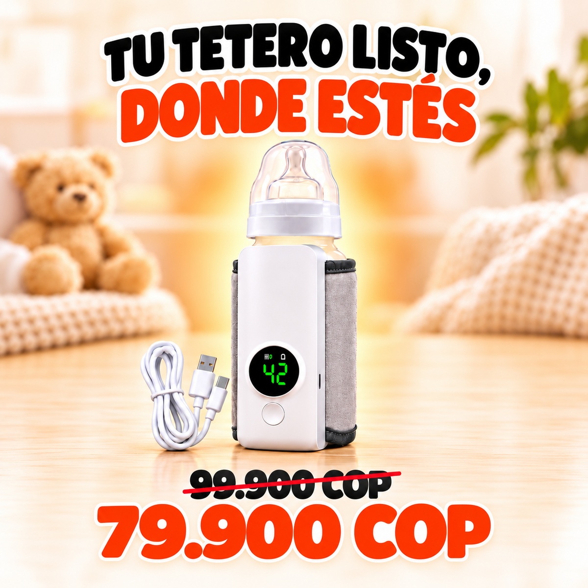 Calentador De Tetero Con Pantalla Digita